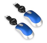 Mini Retractable Cable Wired USB Optical Mouse for for Apple Mac HP Dell Lenovo Thinkpad Sony Asus Acer Tablet/PC, EEEKit 2in1 Travel Solution Kit