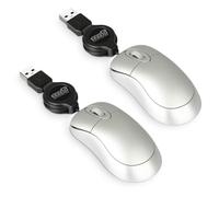 Mini Retractable Cable Wired USB Optical Mouse for for Apple Mac HP Dell Lenovo Thinkpad Sony Asus Acer Tablet/PC, EEEKit 2in1 Travel Solution Kit