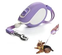 Mini Retractable Dog Lead 3M/10FT Automatic Leash 360° Tangle-Free Quick Brake Button Extendable Rope For Small Dogs Outdoor Travel Walking Hiking Pet Cat Traction