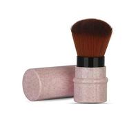 Mini Retractable Powder Brush, Makeup Brush for Blush, Powder, Foundation, Concealer Retractable Kabuki with Recycled and Sustainable Materials Cruelty, Makeup Brush for Travel Cosmetic Brushes