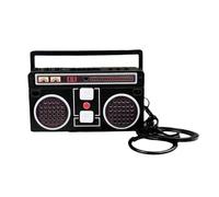 Mini Retro Radio Keychain,record &input What You Want To Say, Recordable Small Radio Keyring Pendant for Birthday Funny Gifts,Personalized Keychain for Girlfriend Bag Classical Radio Pendant (Black)