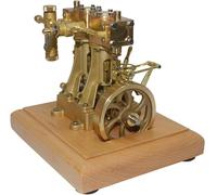 Mini Retro Steam Engine Model Kit - 1.7c Horizontal Single-cylinder Mill Toy With Speed Reducer For Physics Education, Diy Science Project, Fun Learning M30b