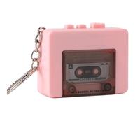Mini Retro Tape Recorder Keychain Microcassette Player Micro Music Keychain Cassett Player Pendant with Recorder C9O4 Tape