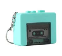 Mini Retro Tape Recorder Keychain Microcassette Player Micro Music Keychain Tape Player with C9O4 Pendant Recorder Cassett