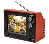 Mini Retro TV with 8GB Storage Miniature TVs Model Support External USB Simulated Television Furniture for Dollhouse Miniature Scenes Gift