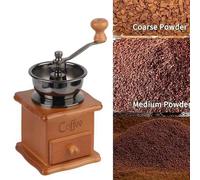 Mini Retro Wooden Manual Coffee Grinder With Ceramic Burr And Steel Handle