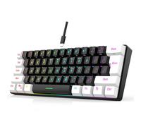 Mini RGB Keyboard, Mini 61 Keys Mechanical Gaming Keyboard, Plug and Play Type-C Interface Wired Keyboard, Portable Small Compact Keyboard for Office and Gaming, Wired Detachable (Black)