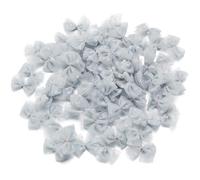 Mini Ribbon Bows, 10 Pcs Wave Point Satin Ribbon Bows 2.5x3cm Multicolor for DIY Crafts(Grey)