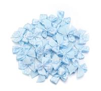 Mini Ribbon Bows, 30/60pcs 2.5x2.5cm Polka Dot Satin Ribbon Bows Multicolor for DIY Crafts(Blue,60pcs)