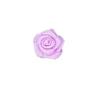 Mini Ribbon Rose Flowers 200 Pcs 10mm Satin Ribbon Roses for Crafts, Handmade Bow Flowers Box Decoration(ICY Pink)