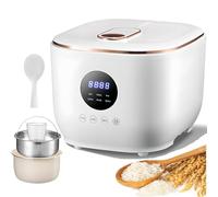 Mini Rice Cooker,3l Low Sugar Rice Cooker With Stainless Steel Steamer Basket, 5 Functions, 24h Delay Timer & 8h Keep Warm, For 1-6 People
