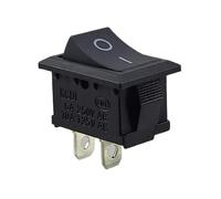 Mini Rocker Switch KCD1 19 x 13 mm Black Rectangular 2-Pin On/Off Device Switch 250V 6A 125V 10A AC (6V 9V 12V 24V 125V AC/DC)
