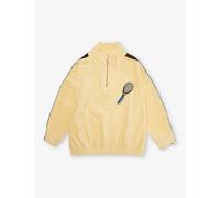 Mini Rodini Boys Yellow Kids Tennis Racket-embroidered Half-zip Cotton-jersey Sweatshirt 1-11 Years 1.5/3yr