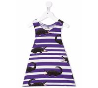 Mini Rodini Crocodile Stripe-print organic cotton dress - Purple 92-98-116-122-128-134-140-146
