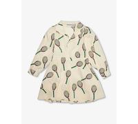 Mini Rodini Girls Offwhite Kids Tennis Long-sleeve Woven Dress 18 Months - 11 Years 9-11