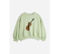 Mini Rodini Girls Violin Sweatshirt in Green - Green - 9 Mths - 1.5 Yrs