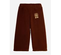 Mini Rodini Kids Embroidered Bear Pile Trousers in Brown - Brown - 104-110 cm (3-5 Yrs)