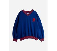 Mini Rodini Kids Embroidered Earth Sweatshirt in Blue - Navy - 128-134 cm (7-9 Yrs)
