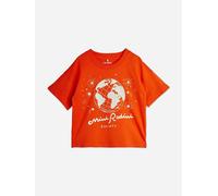 Mini Rodini Kids Society T-Shirt in Orange - Orange - 92-98 cm (1.5-3 Yrs)