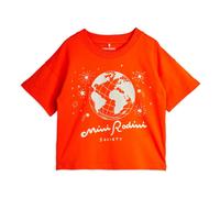 Mini Rodini Kids Society T-Shirt in Orange - Orange - 92-98 cm (1.5-3 Yrs)
