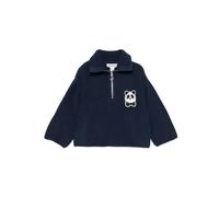 Mini Rodini panda-embroidered zip-up sweater - Blue 116-122-128-134-140-146