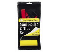 Mini Roller & Tray Set Includes 2 Foam Brushes