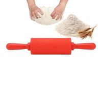 Mini Rolling Pin, 23cm Nonstick Silicone Rolling Pin Dough Roller for Kids Baking Rolling Perfect for Pastry and Dough Products(Red)