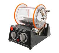 Mini Rotary Tumbler Machine, Barrel Polishing Machine with Polishing Beads, 5 Speeds Adjustable, 0-60 min Timing Control, Gold and Silver Jewelry Derusting Equipment