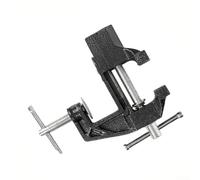 Mini Rotating Table Vise Clamp for DIY Craft, Jewelry & Electronics Repair - Cast Iron Bench Vise with 360° Rotation, 33x31x5 mm Jaw, Black/Silver