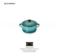 Mini Round Cocotte In Glazed Stoneware - Bleu Riviera