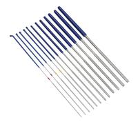 Mini Round Flexible Diamond Coated Needle Files Soft Grip Handles 12pc in Case