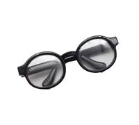 Mini Round Glasses for 15-17cm Dolls - Black - PVC Plastic Eyewear Accessories - Toy Doll Glasses for Designer & Monster Dolls - Connell&Co