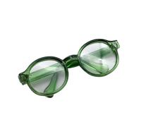 Mini Round Glasses for 15-17cm Dolls - Green - PVC Plastic Eyewear Accessories - Toy Doll Glasses for Designer & Monster Dolls - Connell&Co