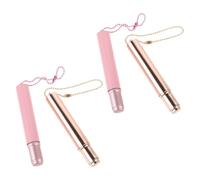 Mini round Head Lip Brush Metal Silicone Makeup Tool with Lid 4pcs