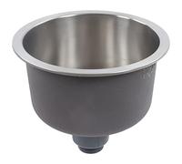 Mini Round Kitchen Sink Stainless Steel Undermount Single Bowl with Drainpipe Fitting 30cm Diameter