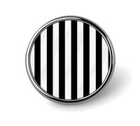 Mini Round Lapel Pin 1 Inch, Black & White Stripe Brooch Pins Durable Lightweight Metal Button Pin Badges Elegant Aluminum Alloy Brooch for Jacket Hat Shirt Bag Accessories