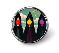 Mini Round Lapel Pin 1 Inch, Terrible Witches Brooch Pins Durable Lightweight Metal Button Pin Badges Elegant Aluminum Alloy Brooch for Jacket Hat Shirt Bag Accessories