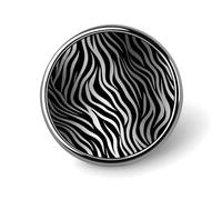 Mini Round Lapel Pin 1 Inch, Zebra Print Brooch Pins Durable Lightweight Metal Button Pin Badges Elegant Aluminum Alloy Brooch for Jacket Hat Shirt Bag Accessories
