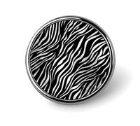 Mini Round Lapel Pin 1 Inch, Zebra Print Brooch Pins Durable Lightweight Metal Button Pin Badges Elegant Aluminum Alloy Brooch for Jacket Hat Shirt Bag Accessories