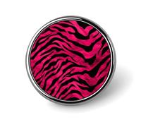 Mini Round Lapel Pin 1 Inch, Zebra Tiger Leopard Brooch Pins Durable Lightweight Metal Button Pin Badges Elegant Aluminum Alloy Brooch for Jacket Hat Shirt Bag Accessories