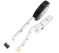 Mini round Tape Measure Set, Flexible PVC Ruler for Clothing | Black and White Colours, Soft Curved Layout, Home Crafting Projects, Measures in CM and Inches