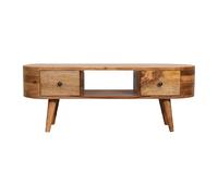 Mini Rounded Dual Drawer Entertainment Unit