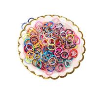 Mini Rubber Bands 1000PCS Mini Hair Rubber Bands Baby Ties, 2cm No Crease Finger Elastics,Small Thin Ponytail Holders Hai For Hair(Mix)