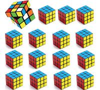 Mini Rubix Cube 2.9x2.9 CM, Portable Mini Puzzles For Party Bags, Party Puzzle Toy Kids Party Bag Fillers Rubix Cube Set For Kids Adults, Elderly, Educational Toys Gift (16 packs)