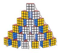Mini Rubix Cube, 20-Piece 3x3 Puzzle Set with Keychains, Compact Speed Cube for Party Favors and Travel Entertainment, Portable Brain Game for Cognitive Exercise and Stress Relief