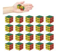 Mini Rubix Cube 3x3, 20PCS Mini Puzzles For Party Bags, Educational Toys Gift, Classroom Rewards, Party Favors, Travel Entertainment, Cognitive Development Exercises