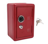 MINI SAFE BOX RED DICTIONARY SHAPE METAL PIGGY BANK LOCK KEY PASSWORD JEWELRY VALUABLES KIDS