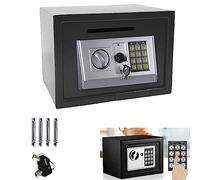 Mini Safe Household Small Safe Office Safe Password Safe or 2 x Keys, 4.6L Electronic Digital Safe, Wall Mounting Cabinet, Digital Keypad Safe Box for Home Hotel Offic Business Jewelry