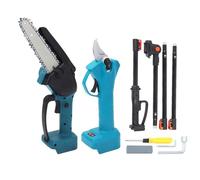 Mini Saker Mini Chainsaw, Small Cordless Pruner Kit for Tree Branches Trimming Wood Cutting, Portable Handheld with Extension Pole