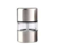 Mini Salt and Pepper Grinder Set,Stainless Steel Sea Salt and Pepper Mill with Push Button Grinder for Home Restaurant Camping Travel Cooking BBQ